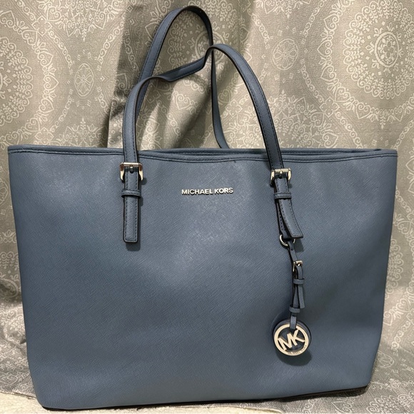 Michael Kors Slate Blue Tote and Wallet Set - Picture 5 of 15